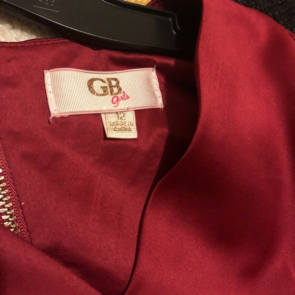 GB Girls Social Red Sateen Walk Through Jumpsuit - Picture 5 of 8